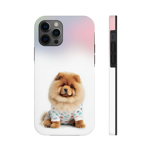 Fluffy Chow Chow Dog Tough Case for iPhone with Wireless Charging