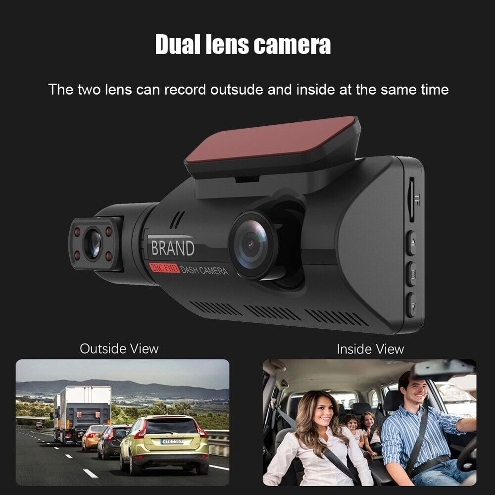 1080P Dual Dash Cam with Front and Rear Cameras