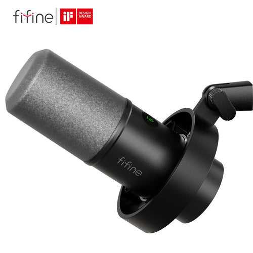 FIFINE Recording XLR Dynamic Microphone with Real-time Monitoring,USB