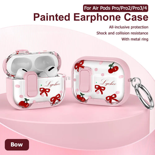 Transparent Crystal Wireless Bluetooth Earphone Case For Airpods 4 Pro