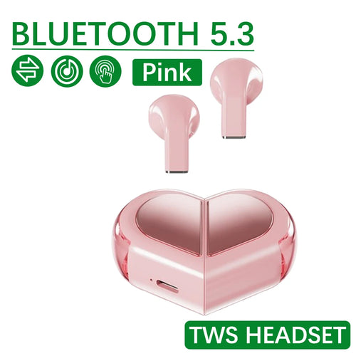 New Fashionable Bluetooth Wireless Headphone Heart Shaped TWS Headset