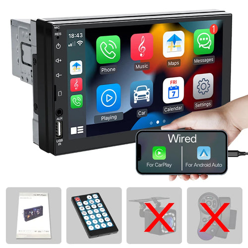 Sinovcle Car Radio Carplay Android Auto 7 inch Car Multimedia MP5