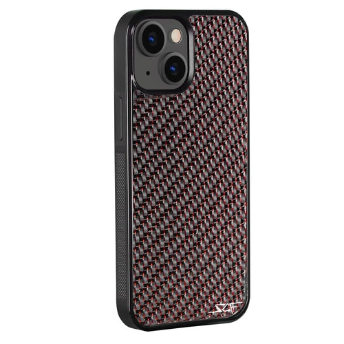 iPhone Red Laced Real Carbon Fiber Phone Case Classic Series