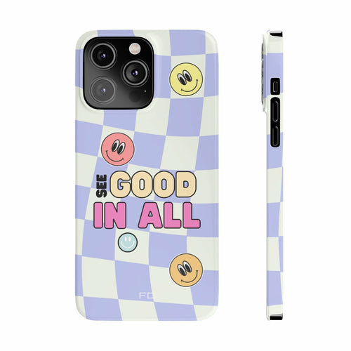 Happy Smiley Face Positive Slim Case for iPhone 14 Series
