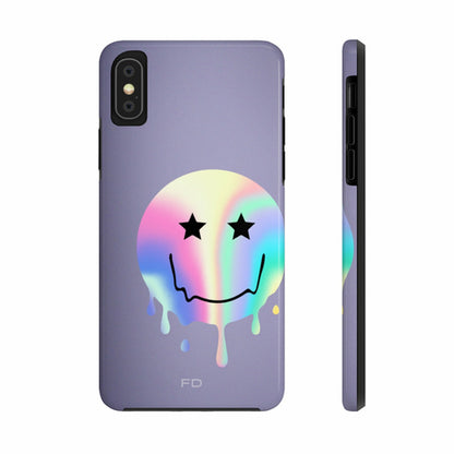 Happy Face with Stars Tough iPhone Case with Wireless Charging