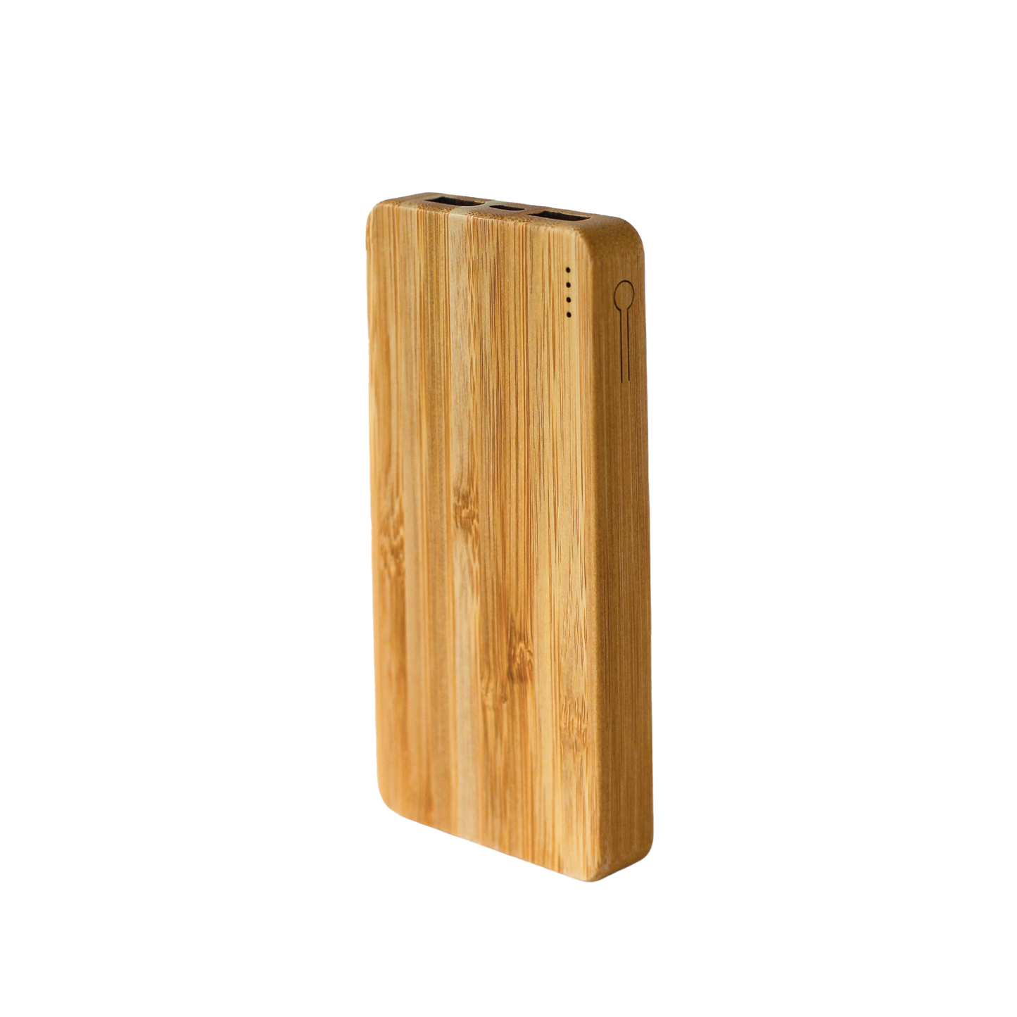 Compact Bamboo Power Bank - Portable Phone Charger