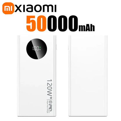Xiaomi 50000mAh Power Bank 120W Fast Charging High-Capacity Portable Battery Charger Moblie Powerbank For iPhone Samsung Huawei