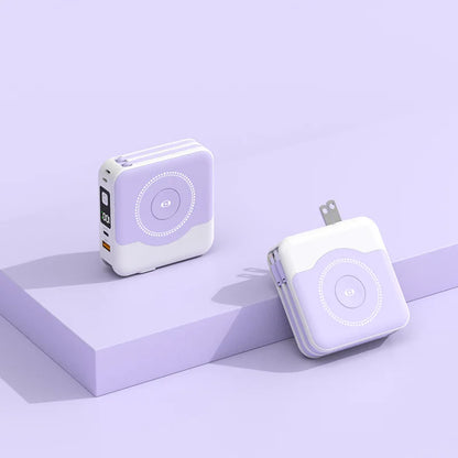 6 in 1 15W Magnetic Wireless Power Bank 22.5W Fast Charging Wall Charger for iPhone iwatch Samsung Powerbank with AC Plug Cable