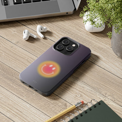 Smiley Face Tough iPhone Case with Wireless Charging