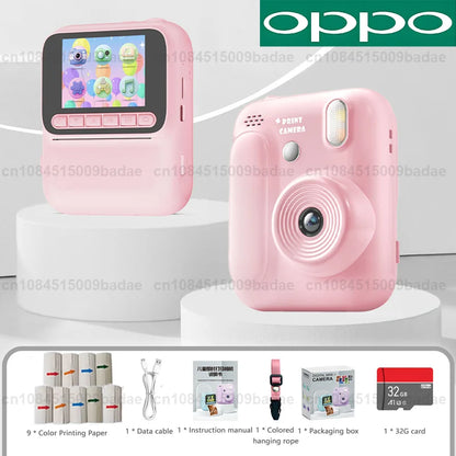 OPPO Kids Instant Camera – 1080P Video, Thermal Print, 32GB, Games & Music