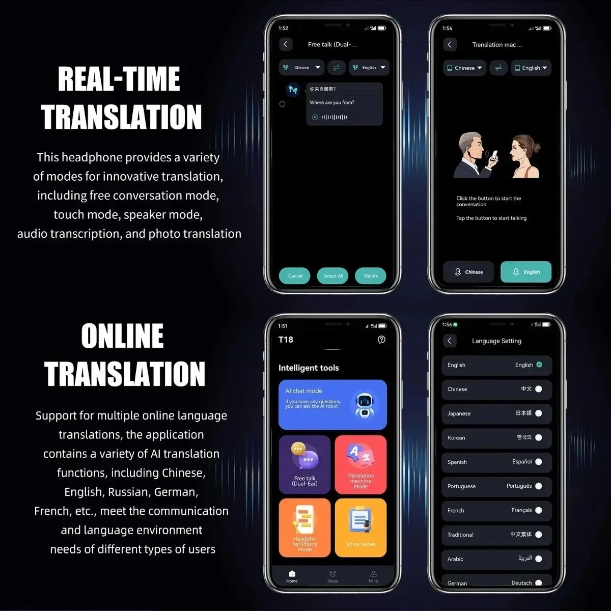 ONIKUMA T209 AI Translation Earphone