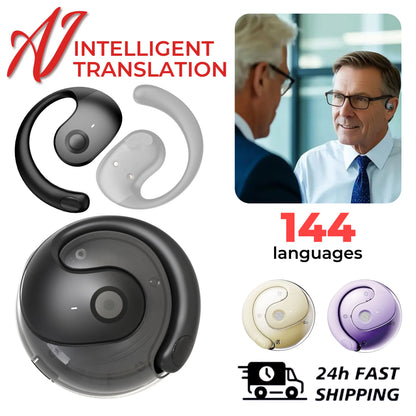 Smart AI Translator Earbuds – 144 Languages Bluetooth 5.4 | Waterproof
