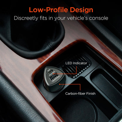 HyperGear SpeedBoost 45W PD Dual Output Car Charger for Multiple