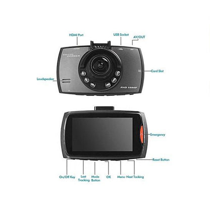 SafetyFirst 1080p HD Car Dash Cam with Night Vision and Loop Recording