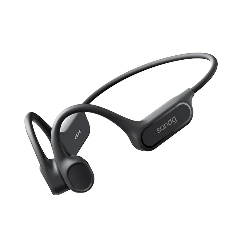 Sanag B33S Bone Conduction Earphones – AI Bluetooth, 32GB MP3, IPX8 Waterproof