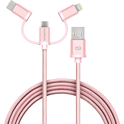 Naztech 3X1 Micro Lightning & USB-C Charge & Sync 6ft Cable