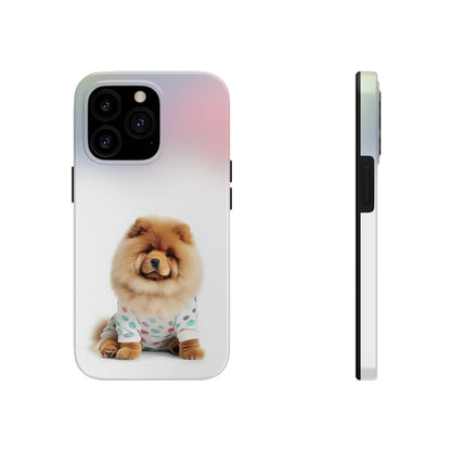 Fluffy Chow Chow Dog Tough Case for iPhone with Wireless Charging