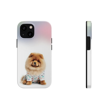 Fluffy Chow Chow Dog Tough Case for iPhone with Wireless Charging