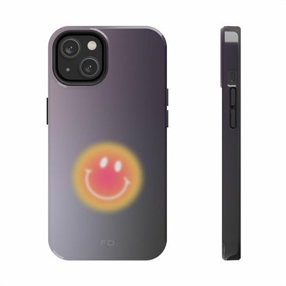 Smiley Face Tough iPhone Case with Wireless Charging