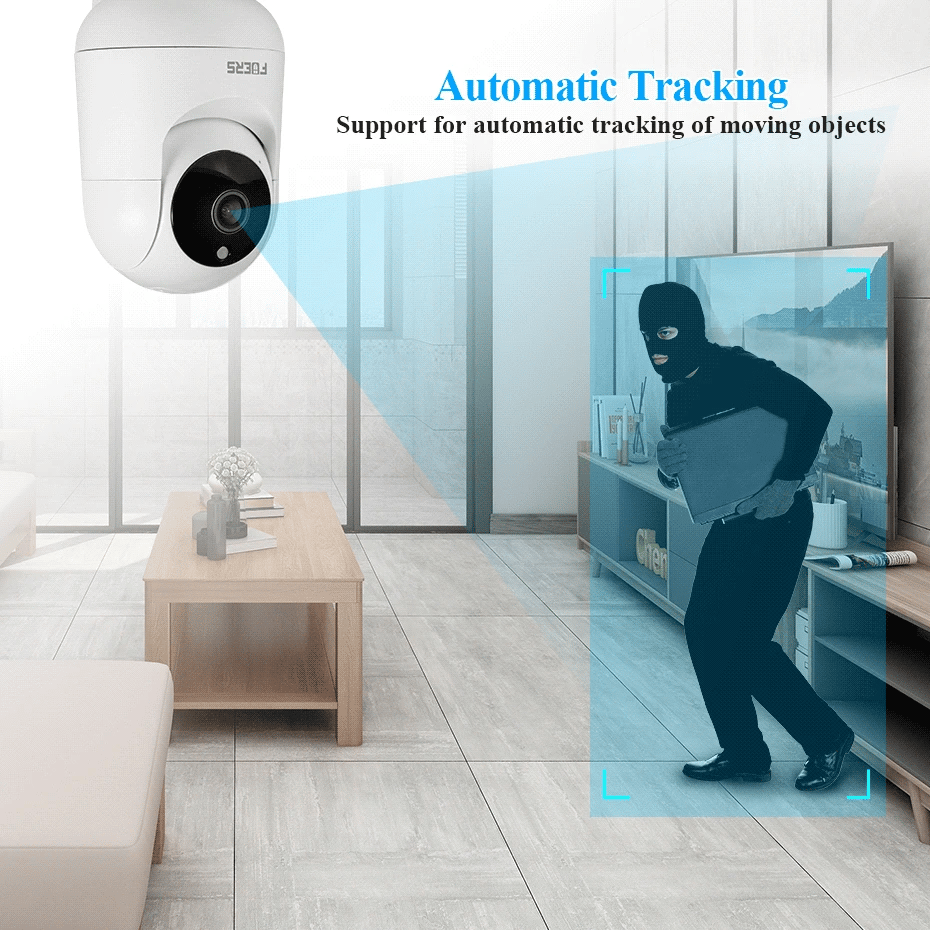 FUERS 5MP WiFi Indoor Camera – AI Tracking, Color Night Vision, Tuya Smart Compatible