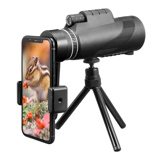 HD Monocular Telescope with Tripod and Smartphone Holder