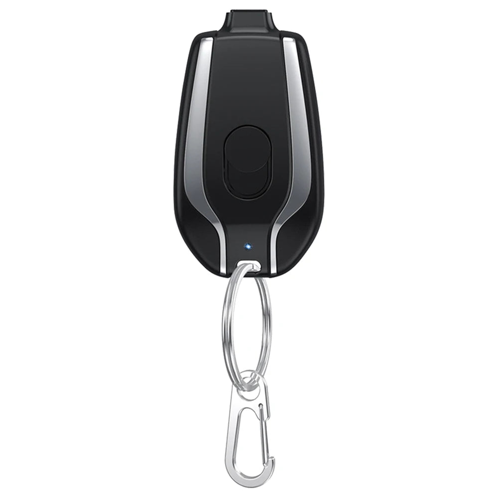 Portable Keychain Charger 1500mAh Wireless Mini Battery Pack Fast Charging Backup Power Bank Type-C For iPhone Android Devices