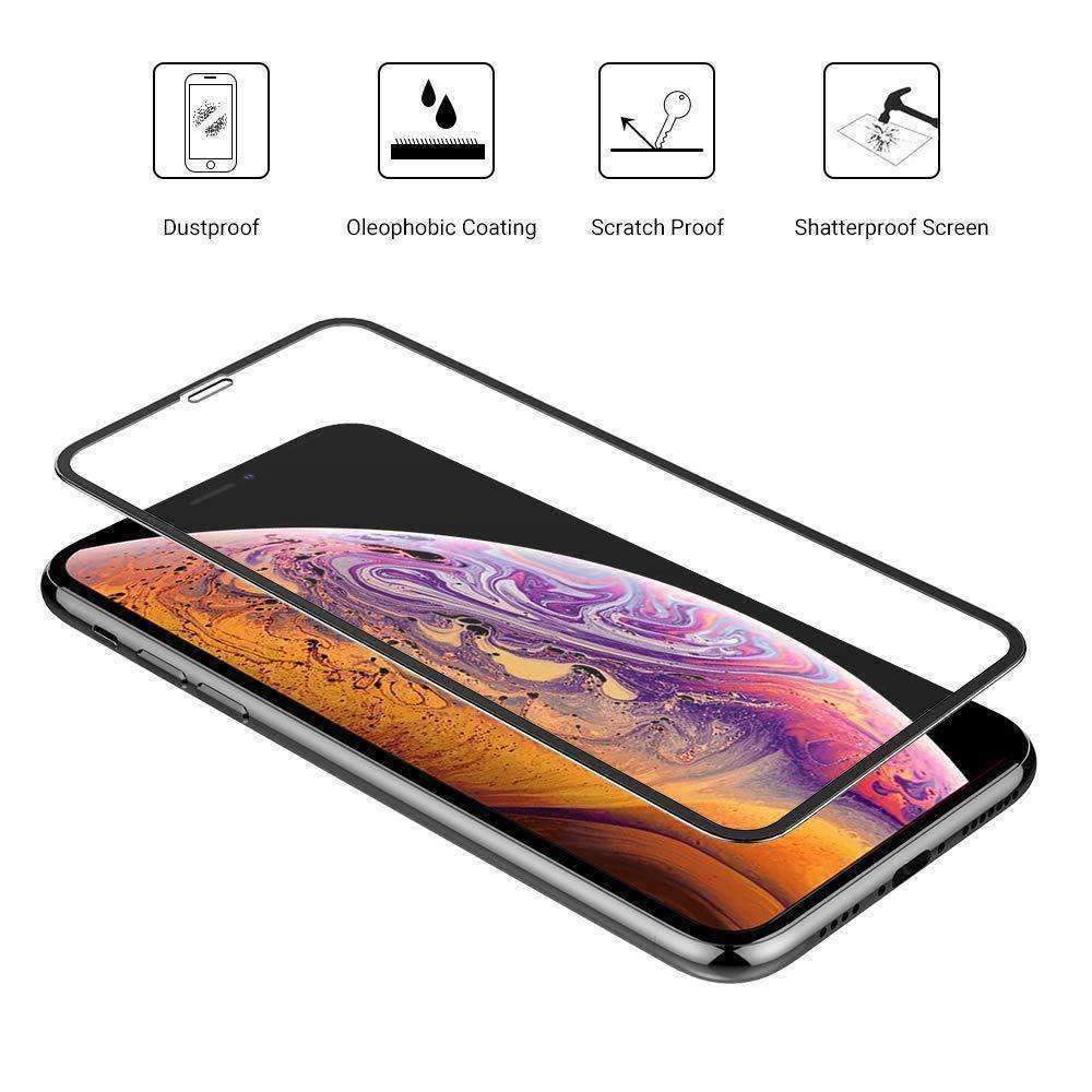 AMZER Kristal 9H Tempered Glass Edge to Edge Screen Protector for iPhone Xs Max