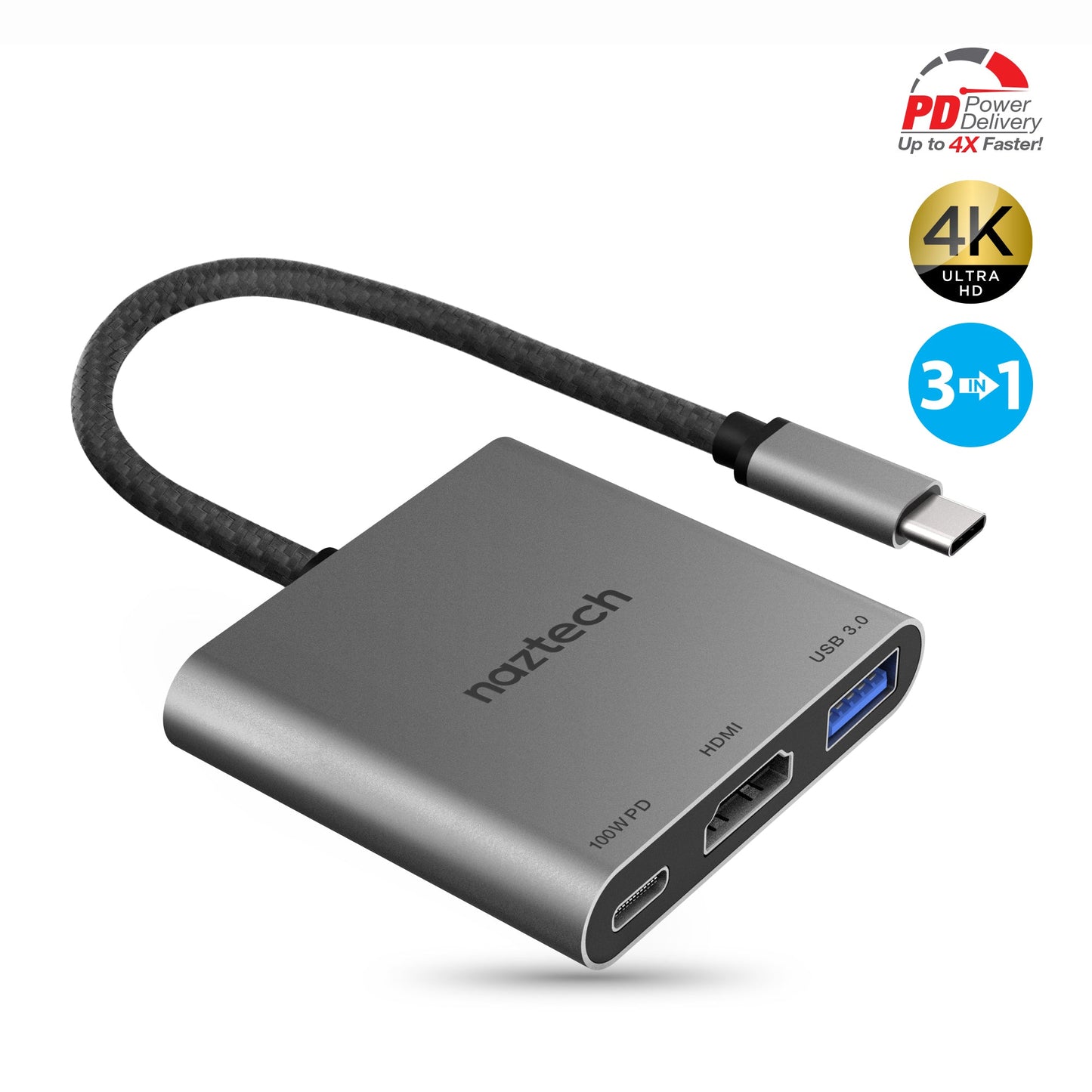 Naztech MaxDrive 3100W Portable USB-C Hub (15598-HYP)
