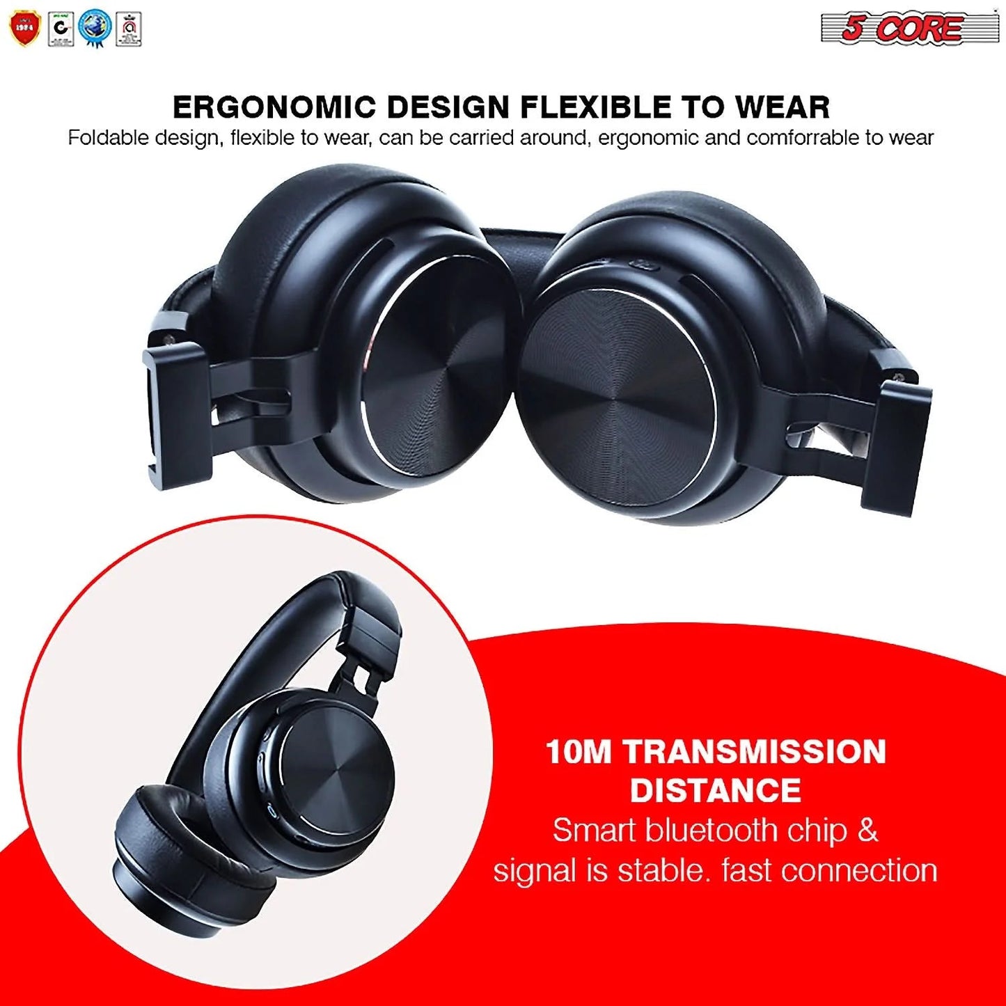 5Core Bluetooth Headphones Wireless Noise Cancelling Audifonos