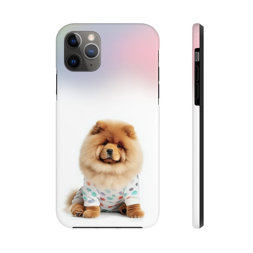 Fluffy Chow Chow Dog Tough Case for iPhone with Wireless Charging