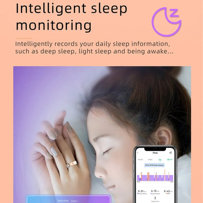 Women Smart Ring Heart Rate IP68 Waterproof Intelligent Female Luxury Health Monitor Fashion Rings Festival Gifts For Ladies