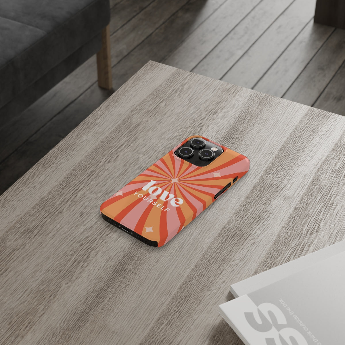 Love Yourself Positive Message Slim iPhone 14 Case