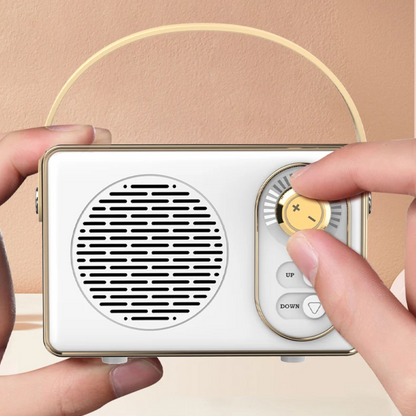 Retro Mini Wireless Bluetooth Speaker with Knob Adjustment