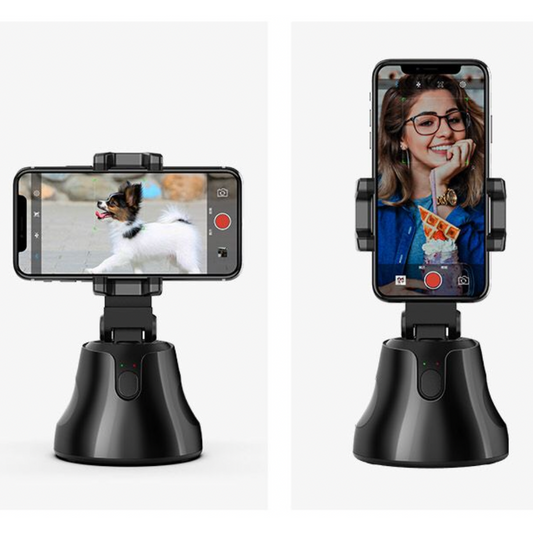 Revolving Auto Tracking Selfie Holder with 360° Rotation & Face Recognition