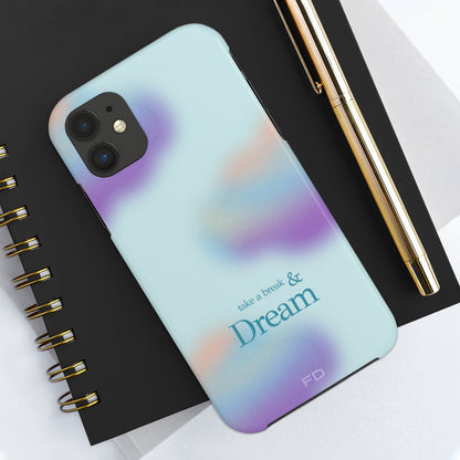 Take a Break and Dream iPhone Tough Case with Wireless Charging Support