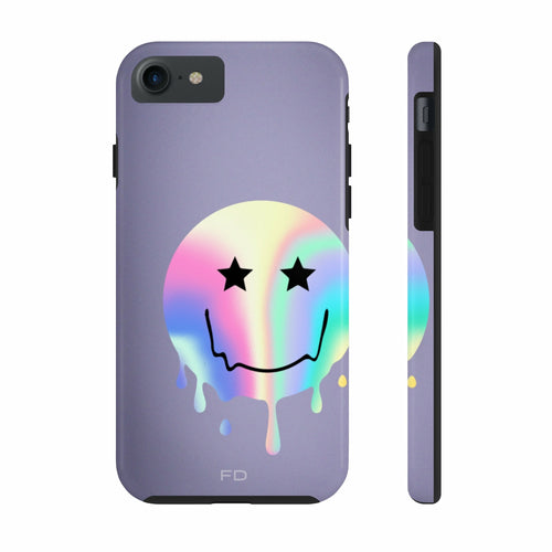 Happy Face with Stars Tough iPhone Case with Wireless Charging