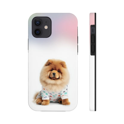 Fluffy Chow Chow Dog Tough Case for iPhone with Wireless Charging