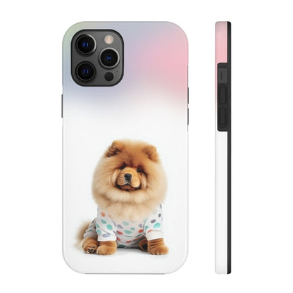 Fluffy Chow Chow Dog Tough Case for iPhone with Wireless Charging