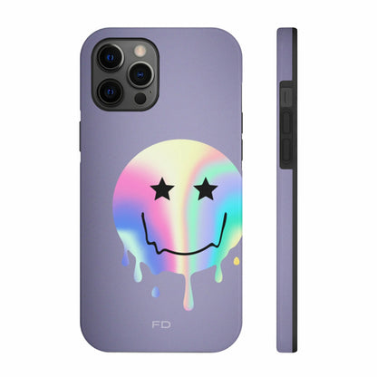 Happy Face with Stars Tough iPhone Case with Wireless Charging