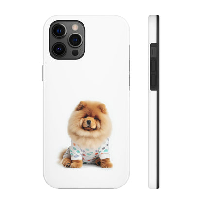 Fluffy Chow Chow Dog Tough Case for iPhone with Wireless Charging