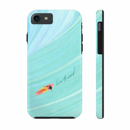 Live to Surf Tough iPhone Case with Wireless Charging