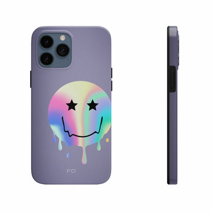 Happy Face with Stars Tough iPhone Case with Wireless Charging
