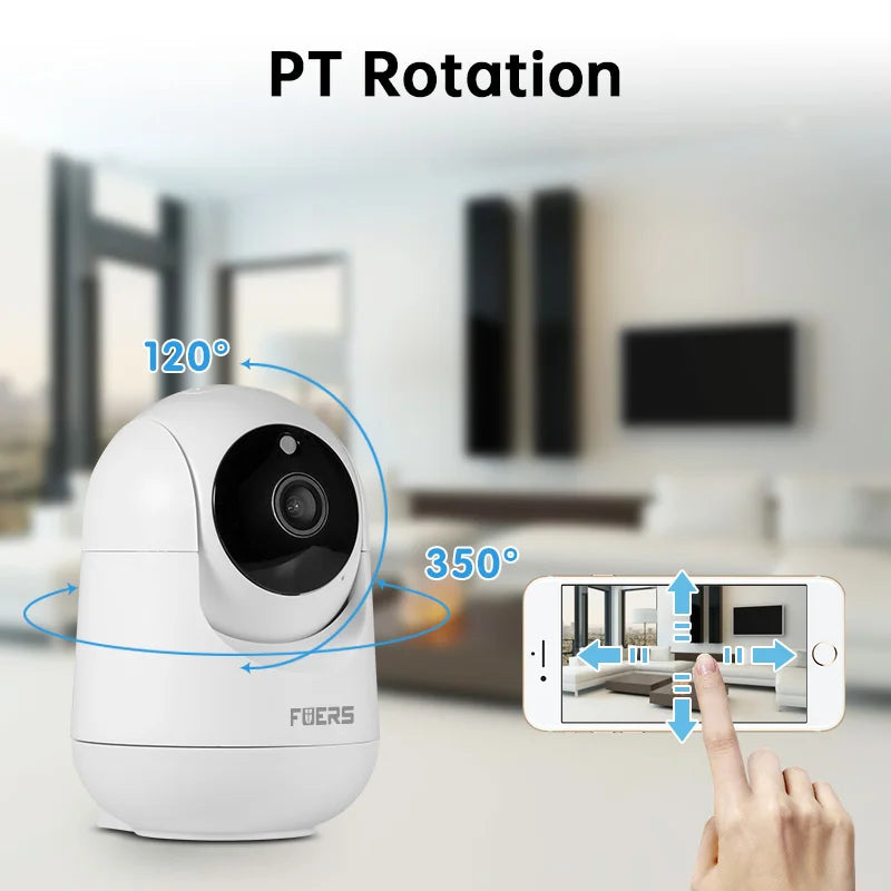 FUERS 5MP WiFi Indoor Camera – AI Tracking, Color Night Vision, Tuya Smart Compatible