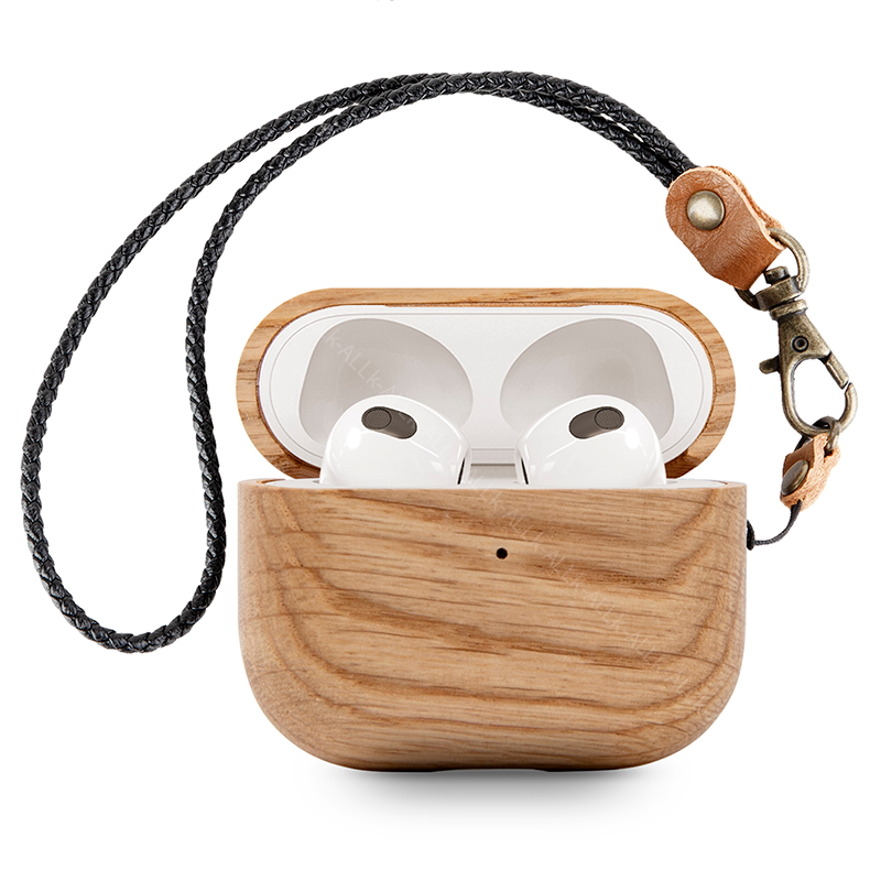 Natural Style Wood Case for Bluetooth Earbuds