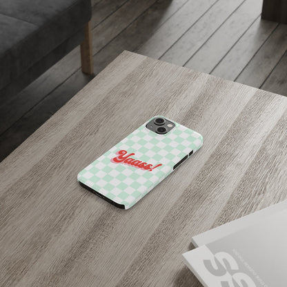 Yaass Retro Slim Glossy iPhone 14 Case with Wireless Charging Support