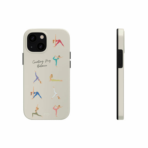 Yoga Poses Tough iPhone Case with Wireless Charging Support