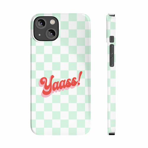 Yaass Retro Slim Glossy iPhone 14 Case with Wireless Charging Support