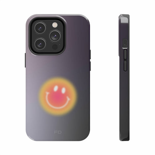 Smiley Face Tough iPhone Case with Wireless Charging