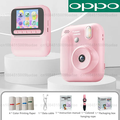 OPPO Kids Instant Camera – 1080P Video, Thermal Print, 32GB, Games & Music