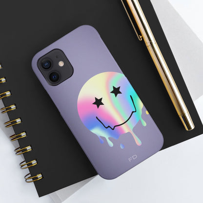 Happy Face with Stars Tough iPhone Case with Wireless Charging
